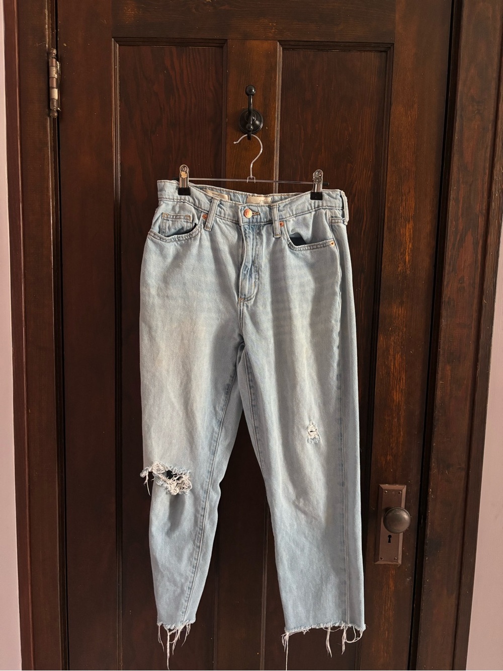 Universal Thread Light Blue Distressed Boyfriend Jeans
